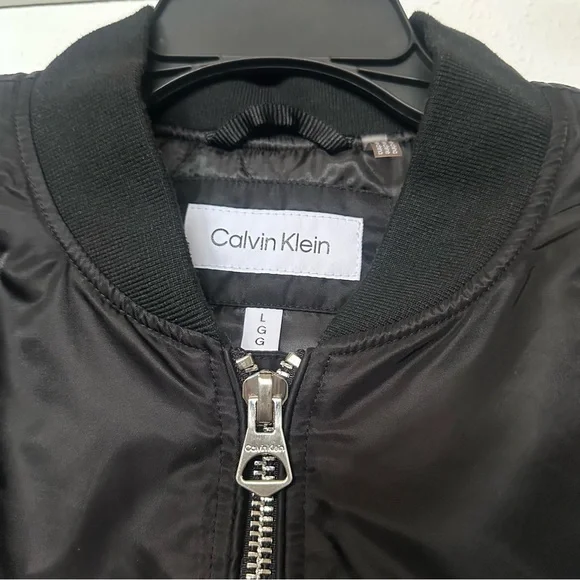 Calvin Klein Men's Classic Black Bomber Jacket - Picture 3 of 9